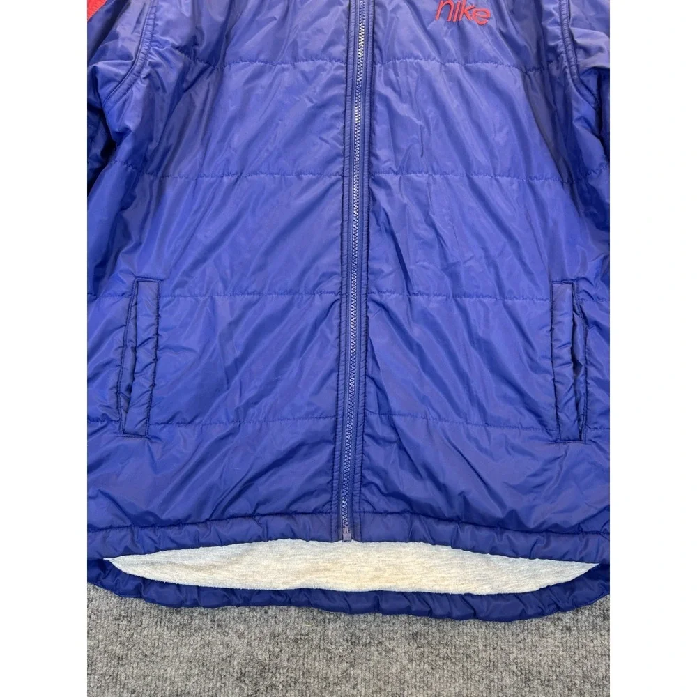 Vintage Blue Red Nike Puffer Jacket Youth XL 18-20 Retro Embroidered Logo